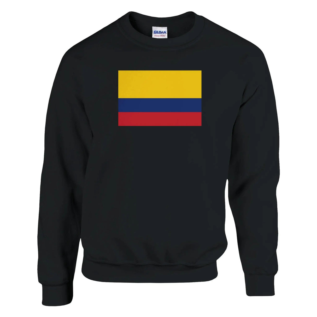 Sweat-shirt drapeau colombie coton mélangé brodé confortable