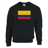 Sweat-shirt drapeau colombie coton mélangé brodé confortable
