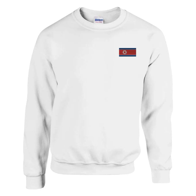 Sweat-shirt Drapeau de la Corée du Nord en broderie - Pixelforma 