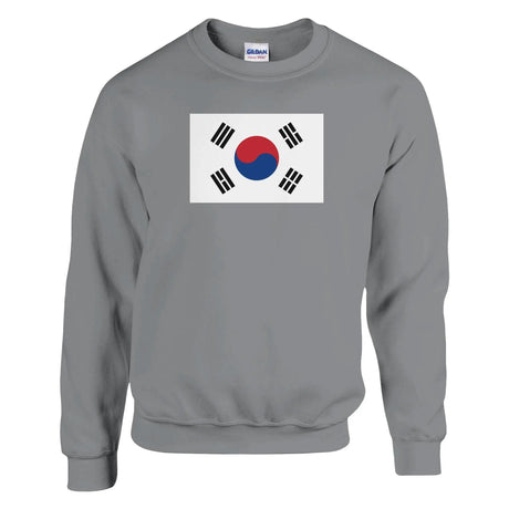 Sweat-shirt drapeau corée du sud coton mélangé brodé