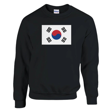 Sweat-shirt drapeau corée du sud coton mélangé brodé