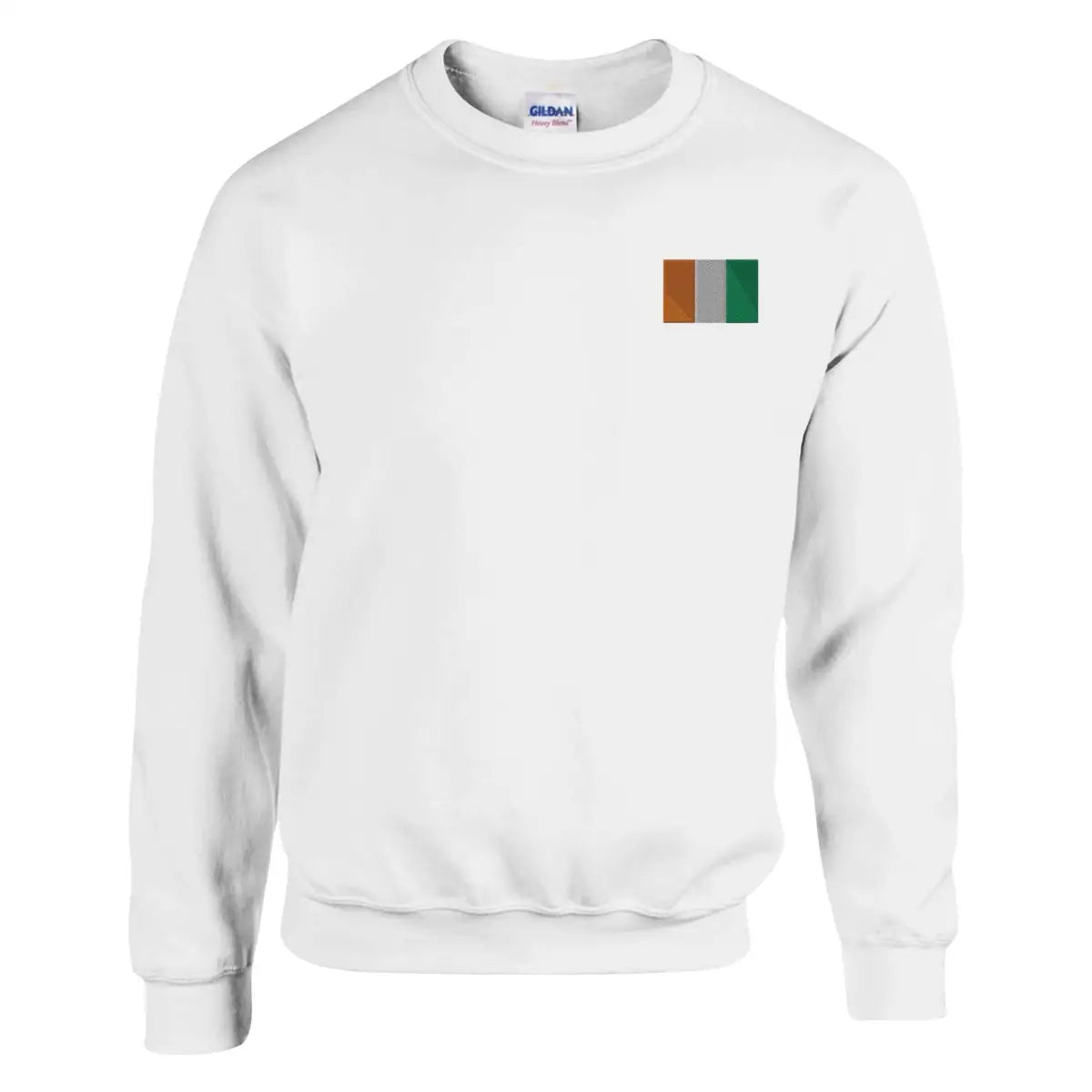 Sweat-shirt drapeau de la côte d’ivoire en broderie - pixelformaflag