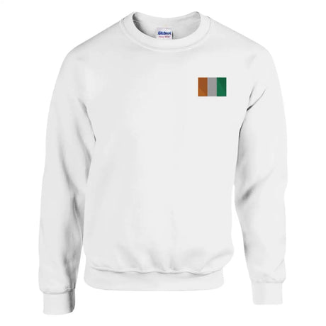 Sweat-shirt drapeau de la côte d’ivoire en broderie - pixelformaflag