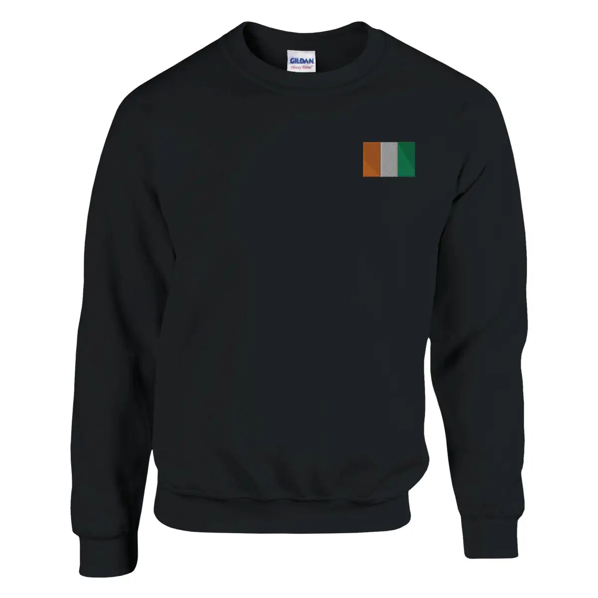 Sweat-shirt drapeau de la côte d’ivoire en broderie - pixelformaflag