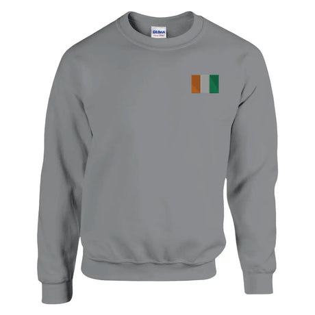 Sweat-shirt drapeau de la côte d’ivoire en broderie - pixelformaflag