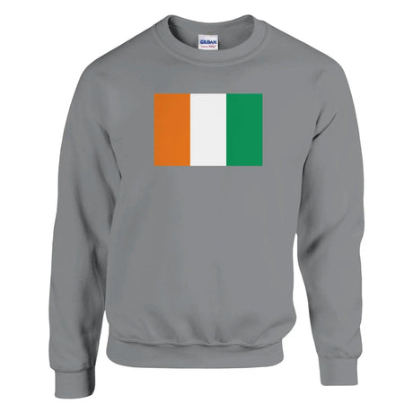 Sweat-shirt côte d’ivoire coton mélangé brodé confortable