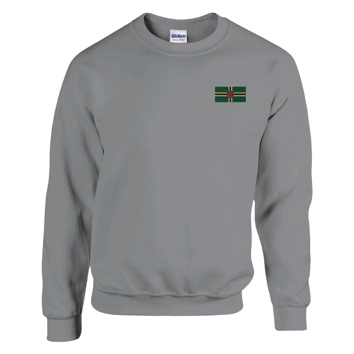 Sweat-shirt drapeau de la dominique en broderie - pixelformaflag