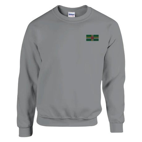 Sweat-shirt drapeau de la dominique en broderie - pixelformaflag