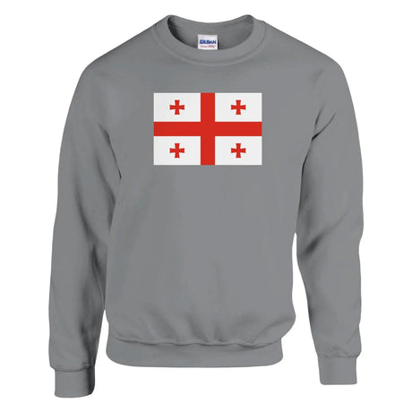Sweat-shirt drapeau géorgie coton mélangé broderie