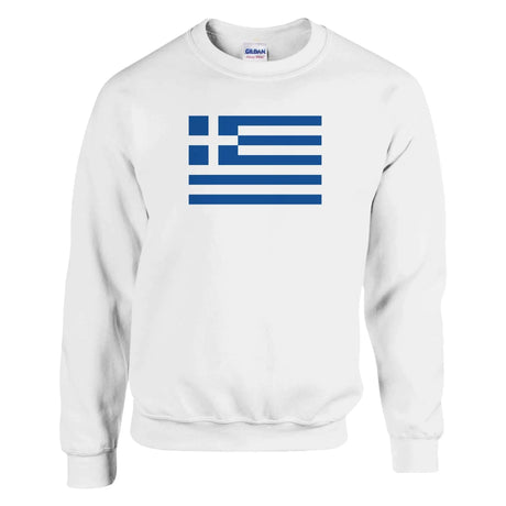 Sweat-shirt drapeau grèce coton mélangé brodé doux