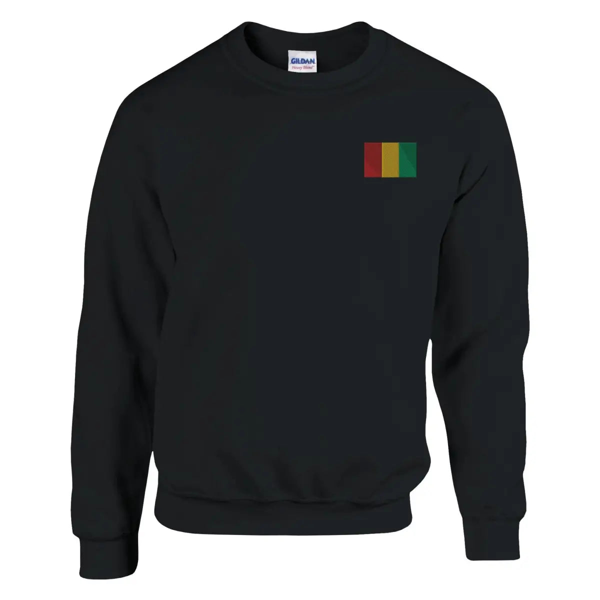 Sweat-shirt drapeau de la guinée en broderie - pixelformaflag