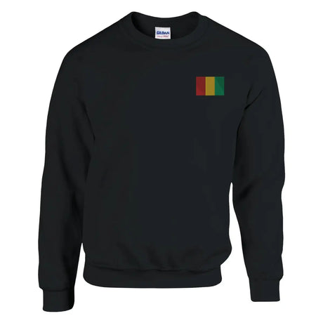Sweat-shirt drapeau de la guinée en broderie - pixelformaflag