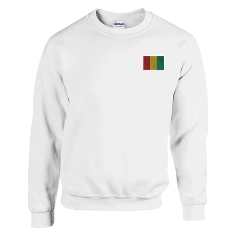 Sweat-shirt drapeau de la guinée en broderie - pixelformaflag