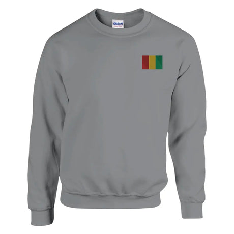 Sweat-shirt drapeau de la guinée en broderie - pixelformaflag