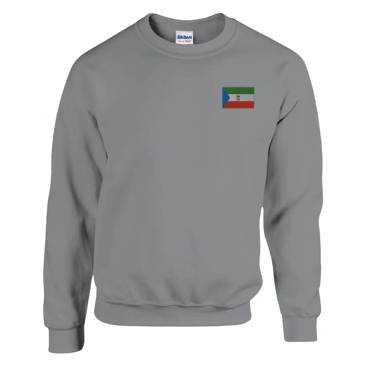Sweat-shirt drapeau de la guinée équatoriale en broderie - pixelformaflag