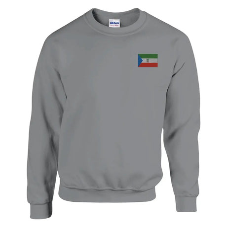 Sweat-shirt drapeau de la guinée équatoriale en broderie - pixelformaflag
