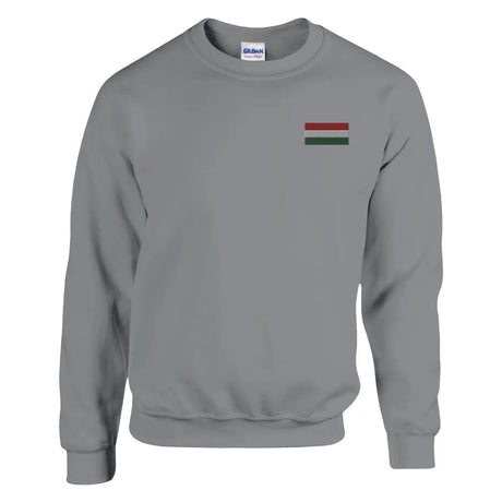 Sweat-shirt Drapeau de la Hongrie en broderie - Pixelforma 