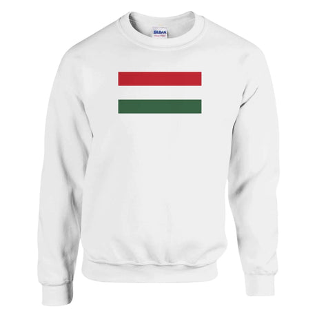 Sweat-shirt drapeau hongrie coton mélangé brodé élégant