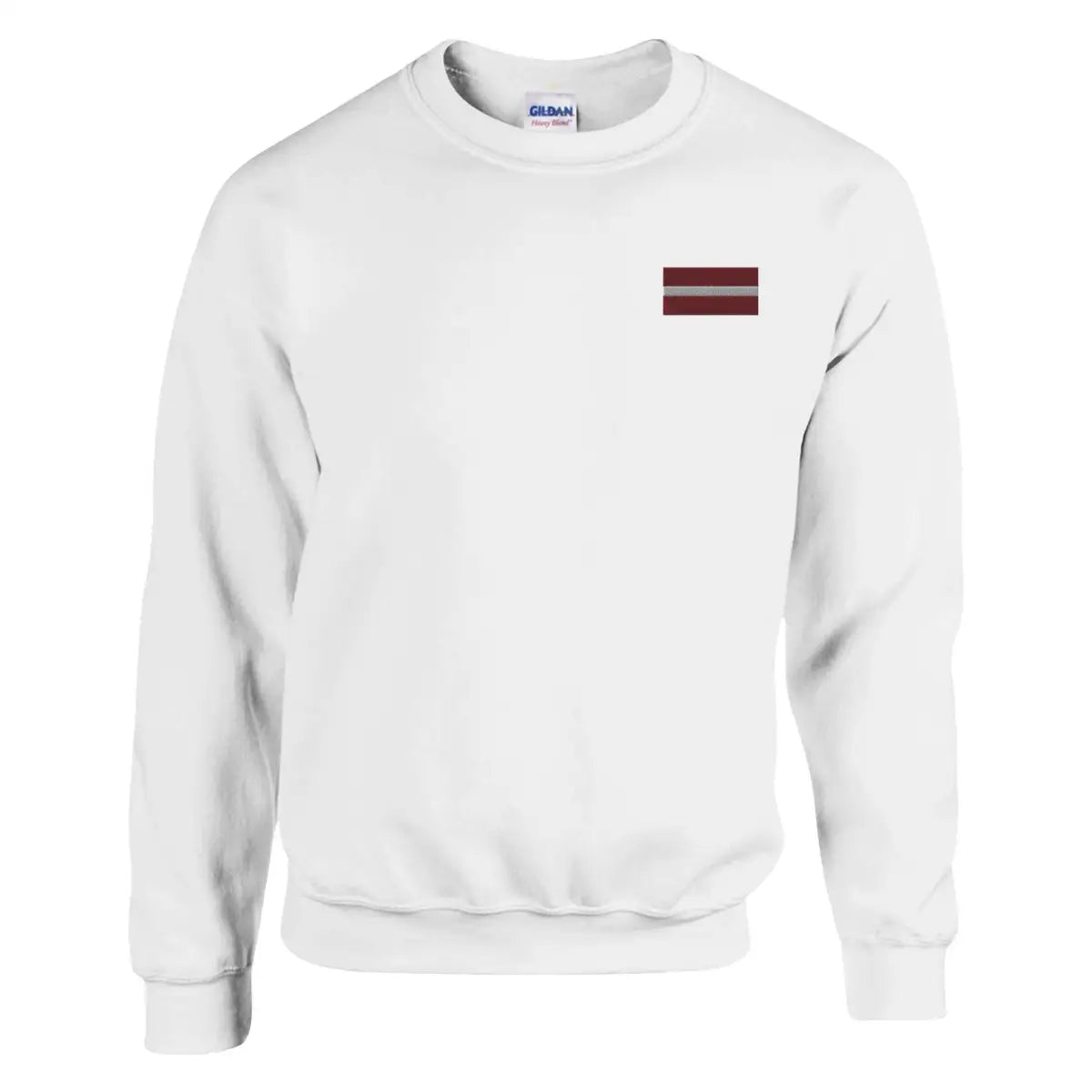 Sweat-shirt drapeau de la lettonie en broderie - pixelformaflag