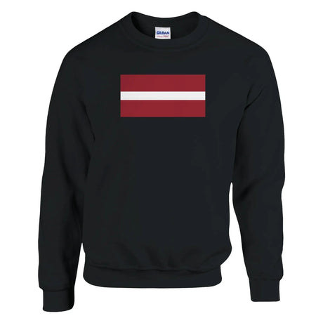Sweat-shirt lettonie coton mélangé brodé confortable
