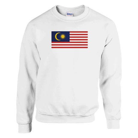 Sweat-shirt drapeau malaisie coton mélangé brodé doux