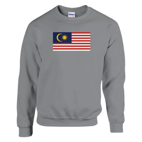 Sweat-shirt drapeau malaisie coton mélangé brodé doux