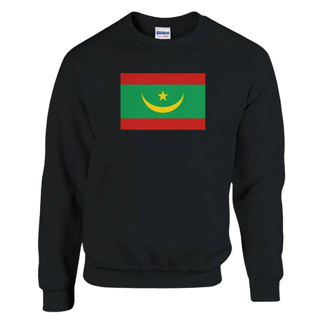 Sweat-shirt drapeau mauritanie coton mélangé brodé