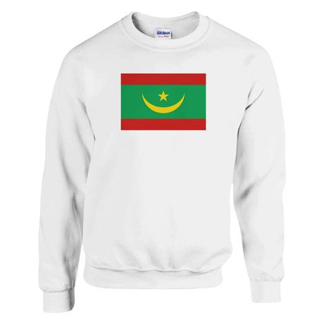 Sweat-shirt drapeau mauritanie coton mélangé brodé