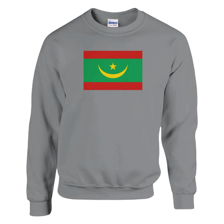 Sweat-shirt drapeau mauritanie coton mélangé brodé
