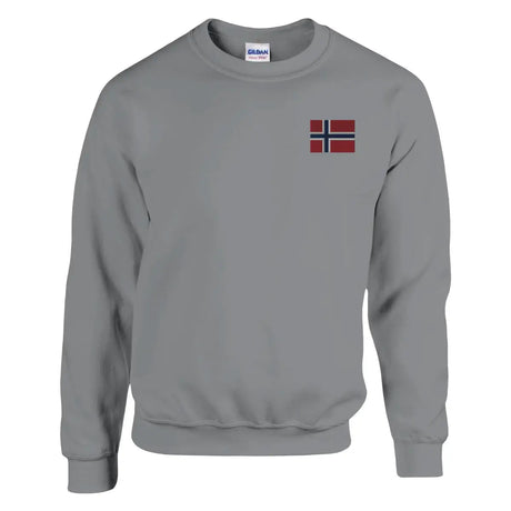 Sweat-shirt drapeau de la norvège en broderie - pixelformaflag