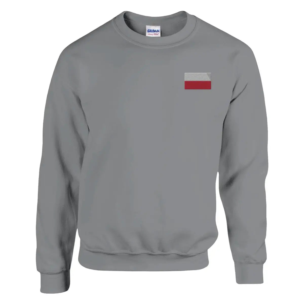 Sweat-shirt drapeau de la pologne en broderie - pixelformaflag