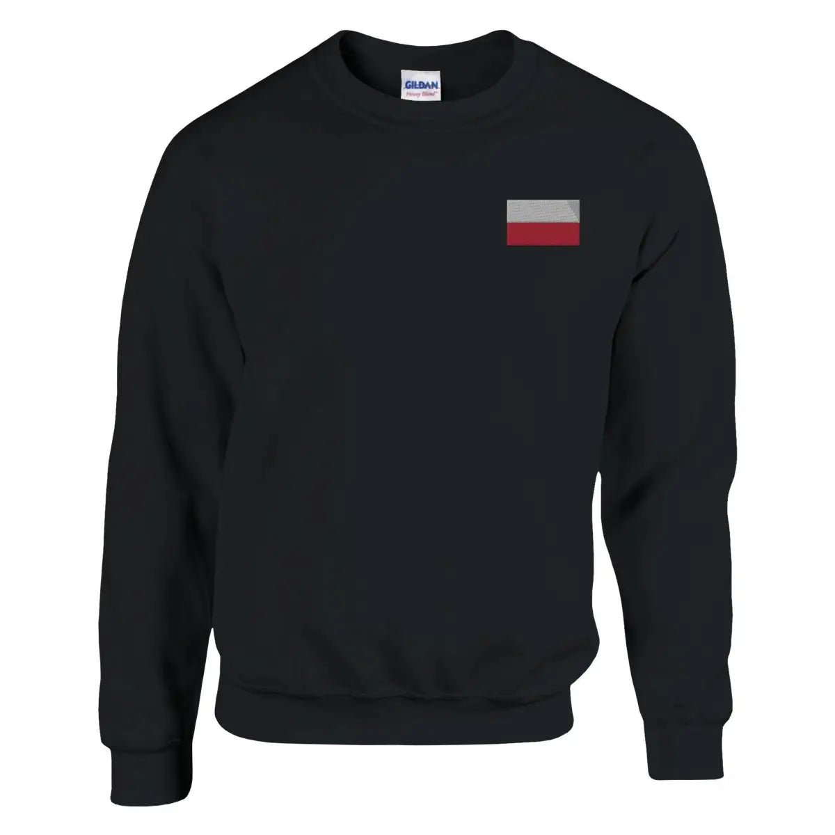 Sweat-shirt drapeau de la pologne en broderie - pixelformaflag