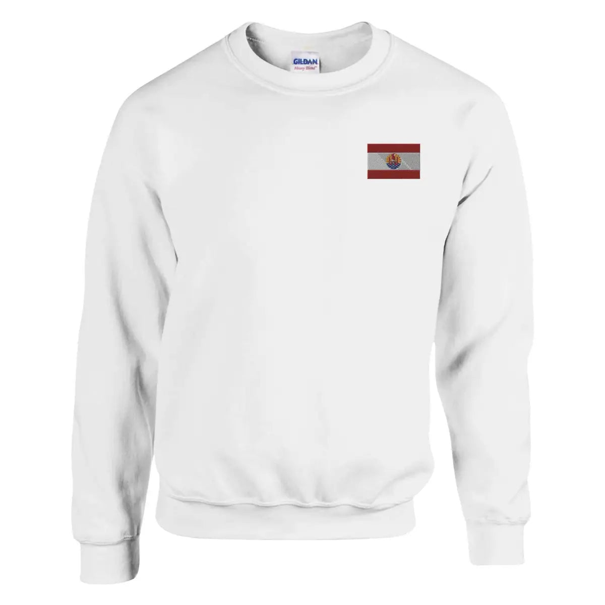 Sweat-shirt Drapeau de la Polynésie française en broderie - Pixelforma 