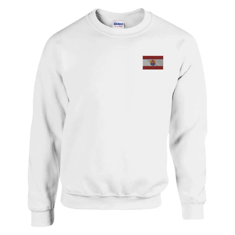 Sweat-shirt Drapeau de la Polynésie française en broderie - Pixelforma 