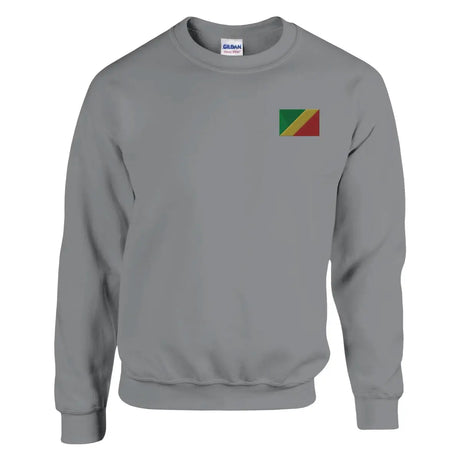 Sweat-shirt drapeau de la république du congo en broderie - pixelforma