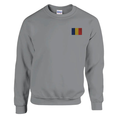Sweat-shirt drapeau de la roumanie en broderie - pixelformaflag
