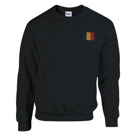 Sweat-shirt drapeau de la roumanie en broderie - pixelformaflag