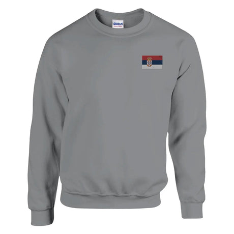 Sweat-shirt drapeau de la serbie en broderie - pixelformaflag