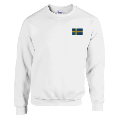Sweat-shirt drapeau de la suède en broderie - pixelformaflag