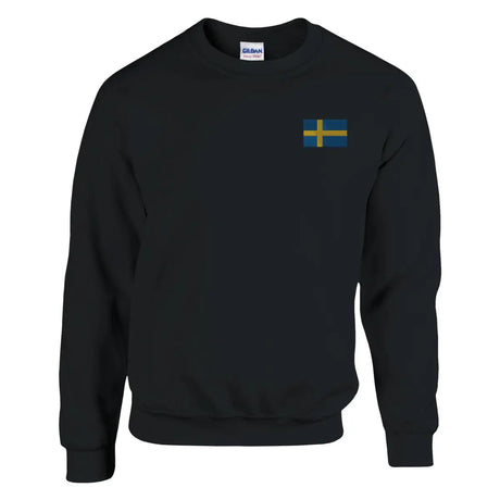 Sweat-shirt drapeau de la suède en broderie - pixelformaflag