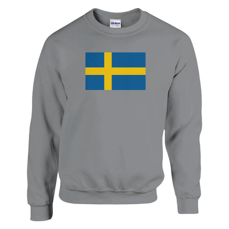 Sweat-shirt drapeau suède coton mélangé broderie douce