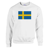 Sweat-shirt drapeau suède coton mélangé broderie douce