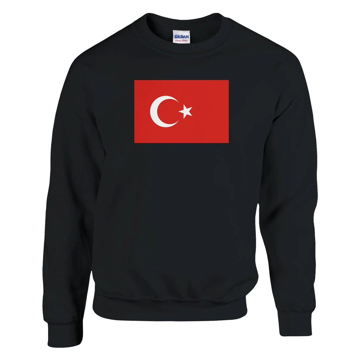Sweat-shirt drapeau turquie coton mélangé brodé doux