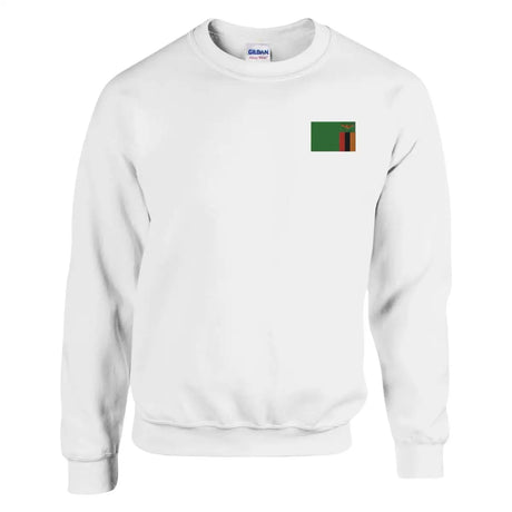 Sweat-shirt Drapeau de la Zambie en broderie - Pixelforma 