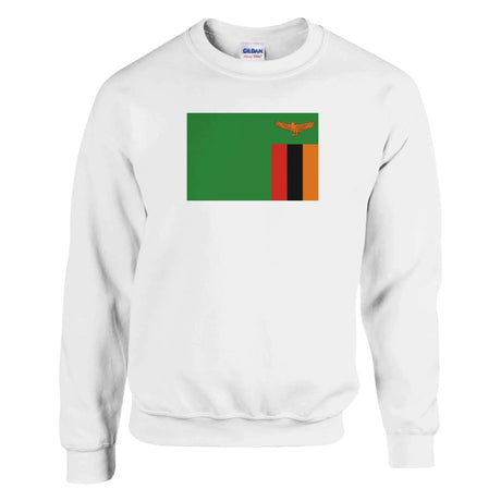 Sweat-shirt drapeau zambie coton mélangé doux brodé