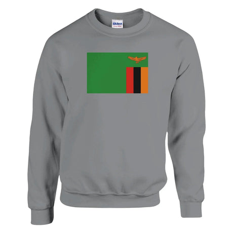 Sweat-shirt drapeau zambie coton mélangé doux brodé