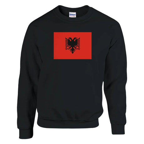 Sweat-shirt drapeau albanie coton mélangé brodé doux