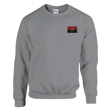 Sweat-shirt drapeau de l’angola en broderie - pixelformaflag