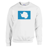 Sweat-shirt drapeau antarctique coton mélangé imprimé doux