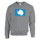 Sweat-shirt drapeau antarctique coton mélangé imprimé doux